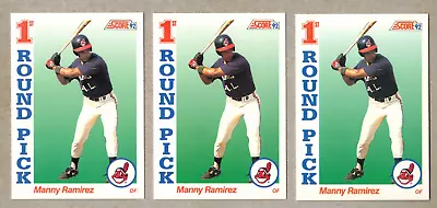 1992 - Score - Manny Ramirez (Cleveland Indians) RC #800 (Lot Of 3) • $0.99