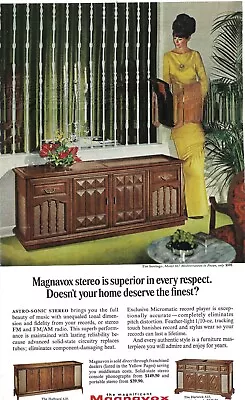 1966 Magnavox Astro-Sonic Vintage Color Print Ad Ephemera • $9.99