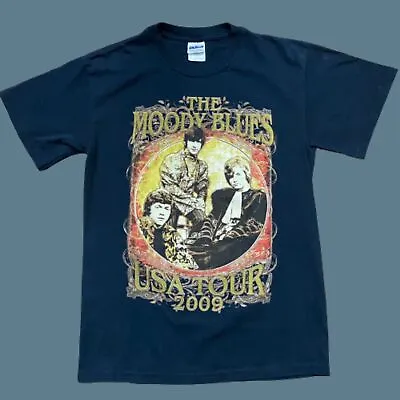 Gildan The Moody Blues 2009 USA Tour Concert Rock Band Tee T-Shirt Men's Small • $18
