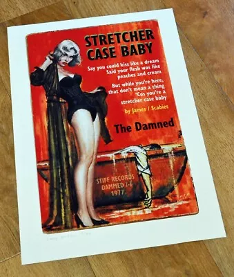 THE DAMNED STRETCHER CASE BABY PUNK POSTER By Lucy Green - Limited To 50 Pieces • £25