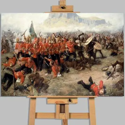 Battle Of Isandlwana Zulu Rorkes Drift War  Canvas Wall Art Print Ready To Hang • £21.98