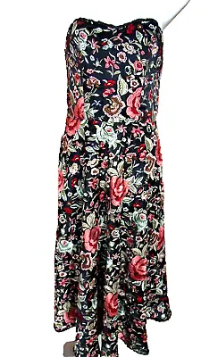 BEAUTIFUL Women's Floral Embroidered Dress By ECi New York Sleeveless Sz US 4 • $18.99
