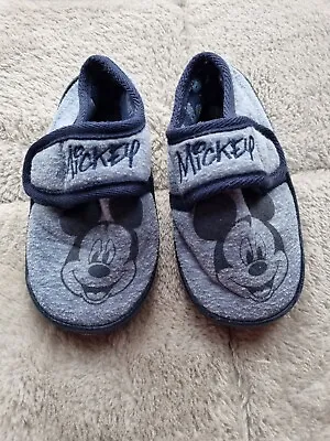  Mickey Mouse Disney Slippers Kids Boys UK Size  8 Indoor Footwear  • £4.99