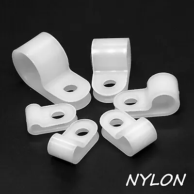£1.55 • Buy Nylon White Plastic P Clip Pclip Clamp Hose Cable Holder Conduit Tidy Fastener