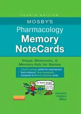 Mosby's Pharmacology Memory NoteCards: Visual Mnemonic And Memory Aids  - GOOD • $5.34