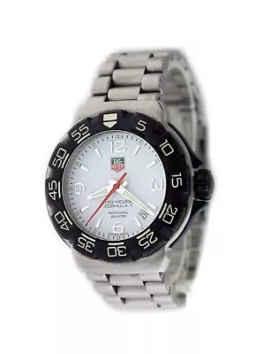 Tag Heuer Formula 1 40mm Stainless Steel White Dial Date Quartz Watch WAC1111-0 • $499.99