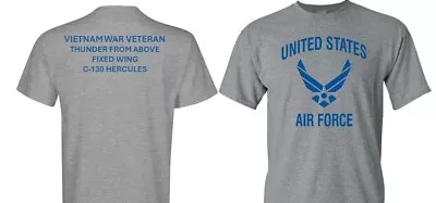 C-130 Hercules*fixed Wing*vietnam*2-sided Shirt*vinyl*officially Licensed • $39.95