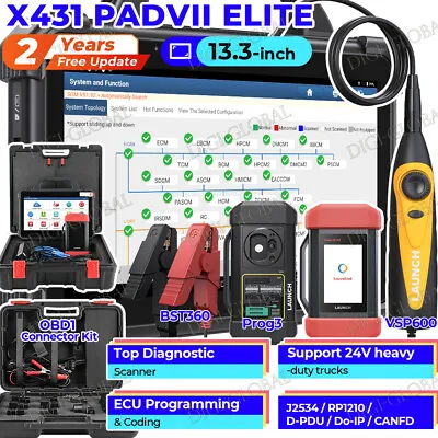LAUNCH X431 PAD VII Elite PAD 7 PRO Diagnostic Scanner Key Programming Coding • $529