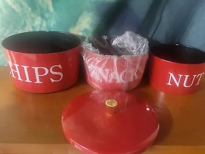 Vintage Japan ISCO Retro MCM Nesting Bowls Chips Nuts  Snacks  • $12.12