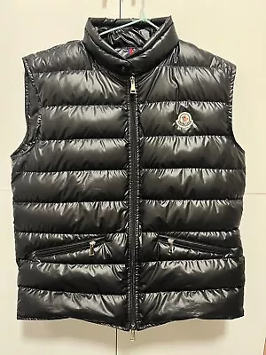 Pre-owned Moncler Black Short Down Vest Gui Size:4 • $300