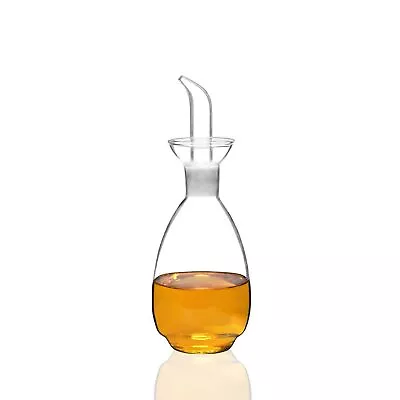 Glass Oil Bottle With Spout Olive Oil Dispenser Vinegar Drizzler Pourer Stopp... • $25.23