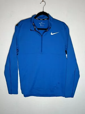 Nike Aeroreact Golf Long Sleeve Sweatshirt Quarter Zip Blue Men's Size Large • $15