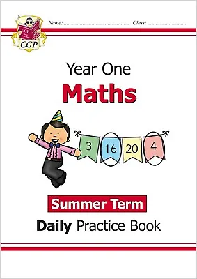 KS1 Year 1 Maths Daily Practice Book Summer With Answer Ages 5-6 • £7.99