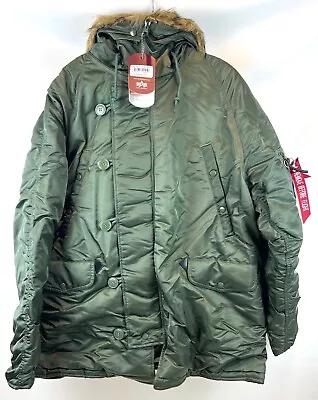 Alpha Industries USAF N-3B Extreme Cold Weather Parka Jacket Sage Green XX-Large • $161.99