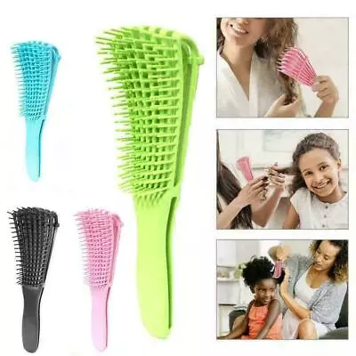 Detangler Hair Brush Comb Detangle Combing Wet Or Dry Curly Natural Hair Styling • £3.97