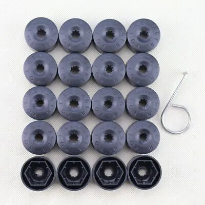 For VW Volkswagen Wheel Lug Nut Bolt Cover Caps Set Of 20 OEM 1K06011739B9 Black • $9.49