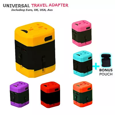 $16.99 • Buy Universal International Travel Adapter USB Power Plug Charger Converter Socket