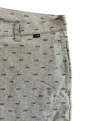 Travis Mathew Men's Sz 38 Inseam 10  Bermuda Golf Shorts Gray Graphic Design • $25.25