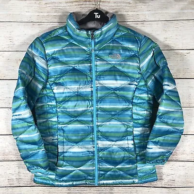 £24.99 • Buy The North Face Girls 550 Goose Down Puffer Jacket Teal Blue/Green Coat XL 18