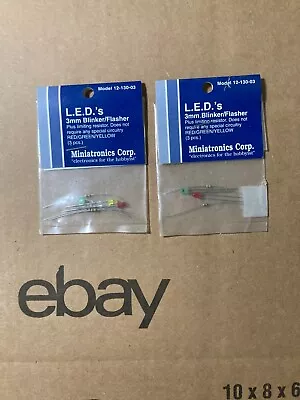 4 OF Miniatronics Hobby L.E.D.'S 3mm Blinker/Flasher Germany/Hungary NIP • $14.99