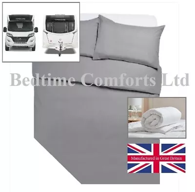 CARAVAN / MOTOR HOME DUVET Corner Cut Off LH - 50/50 Cotton - Double 10.5 Tog • £19.99