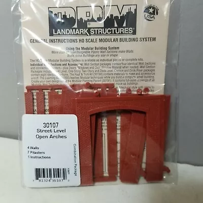 WOODLAND DPM 30107 HO Wall  STREE LEVEL OPEN ARCHES  4 Sets Train Building Kit • $6.95