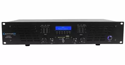 Technical Pro AX5000 5000 Watt 2 Channel 2U DJ Power Amplifier W USB SD EQ • $149.95