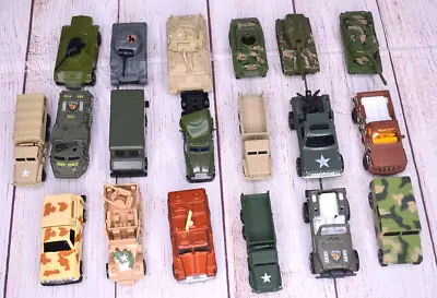 Lot Of 19 Mattel Matchbox Maisto Hotwheels Army Military Trucks Cars Van • $35.99