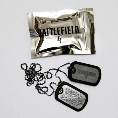$29.96 • Buy Battlefield 4 Rare Promo Dog Tags Tag Necklace Xbox 360 One PS4 PS3 PC