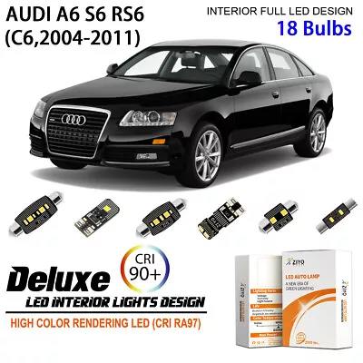 LED Interior Light Kit + License Plate Light Bulbs For AUDI A6 S6 RS6 2004-2011 • $28.80