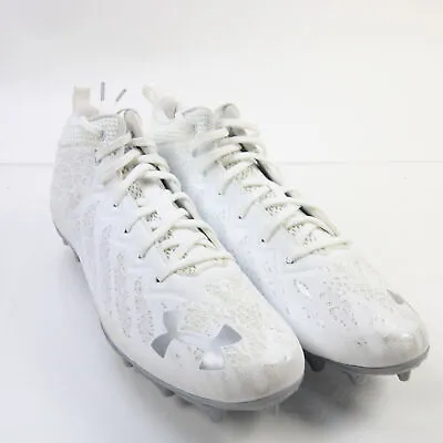 Under Armour Spotlight Football Cleat Men's White/Gray Used • $22.50