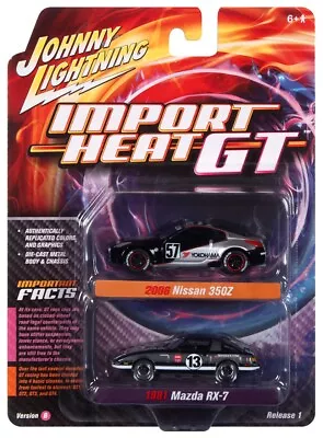 Johnny Import Heat GT 2006 Nissan 35oz & 1981 Mazda RX-7 • $30