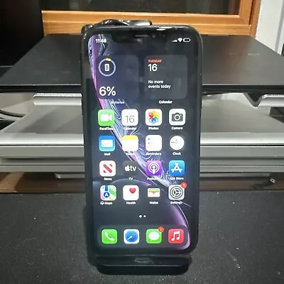 IOS 15.1 IPhone XR - 64GB Black - Faulty Face ID • $165