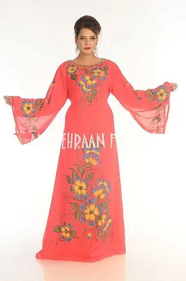 Wedding Gown Takchita For Arabian Ladies With Simple BLOCK PRINT WORK Design  • $52.14