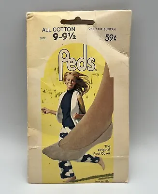 Vintage PEDS Brand Women's 9/9.5 Suntan Cotton Knit Hosiery Foot Covers • $9.95