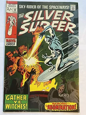 SILVER SURFER #12 UK Price Abomination Marvel Comics 1970 VF- • £49.95