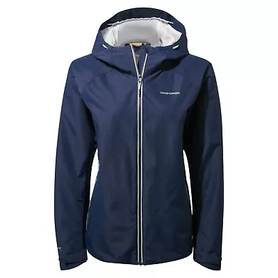 CRAGHOPPERS Womens Atlas Waterproof Jacket Blue Navy UK14 • £37