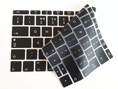 ECO-FRIENDY ULTRA-THIN UK EU Keyboard Cover Apple MacBook PRO 13 A1708 BLACK • £3.95