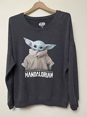 The Mandalorian Baby Yoda Star Wars Grogu The Child Sweater Sweatshirt Size XL  • $18