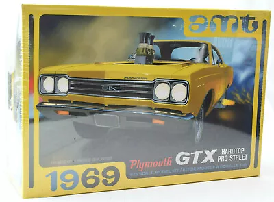 AMT 1969 Plymouth GTX Hardtop Pro Street 1:25 Scale Plastic Model Car Kit 1180 • $29.59