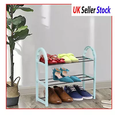 £7.40 • Buy Shoe Rack Compact 3 Tier Office Home Storage Portable Organiser Hallway Stand