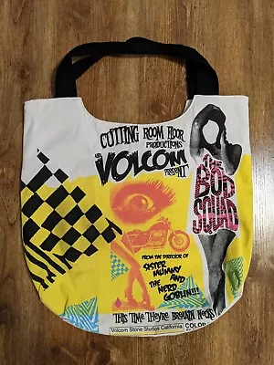 Vintage Volcom B Movie Tote Bag White Cutting Room Floor The Bod Squad Film • $28.92