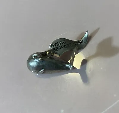 Vintage Mystic Seaport Connecticut Whale Charm-Sterling Silver • $12