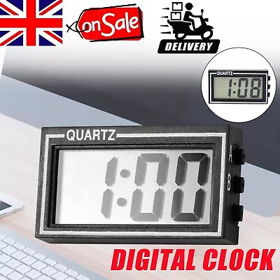 £8.49 • Buy Small Digital Clock Car Dashboard Desk LCD Table Time Clock Date Calendar Tool