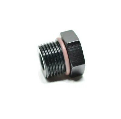 481408-BL Fragola -8 AN O-Ring Port Plug Male 3/4-16 Threads Fitting Black • $9.95