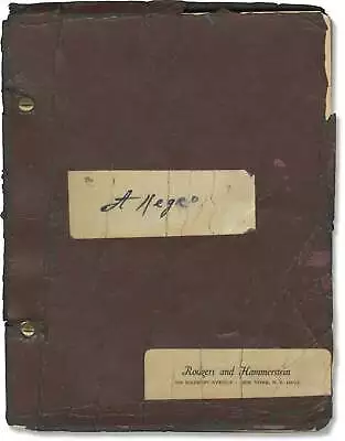 Richard Rodgers ALLEGRO Original Script For The 1947 Broadway Musical #161291 • $1650