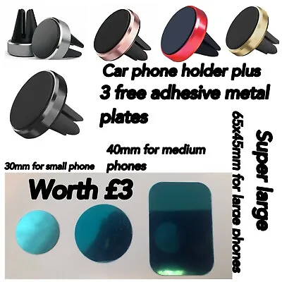 £3.99 • Buy Latest Strong 4 Magnet Car Phone Holder Vent Air All Big And Small Phones