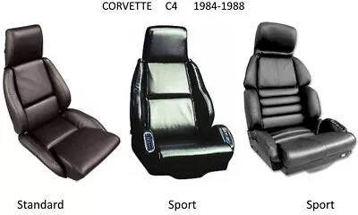 C4 Corvette 1984-1988 Leather Replacement Seat Covers For Standard Seats • $499.95