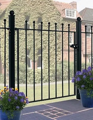 WROUGHT IRON METAL GARDEN SIDE GATE Viking 2ft6”-3ft4  • £79.99