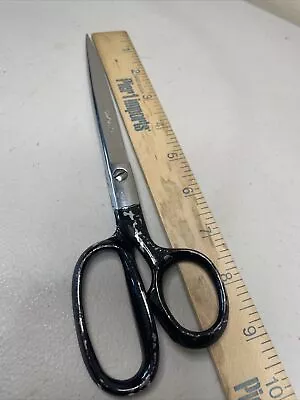 Vintage Clauss Scissors 9769 9  Made In USA Black And Chrome • $9.99